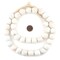 The Bead Chest Rustic Opaque White Recycled Glass Beads 18mm Ghana African Sea Glass Round Large Hole 28 Inch Strand Handmade Fair Trade